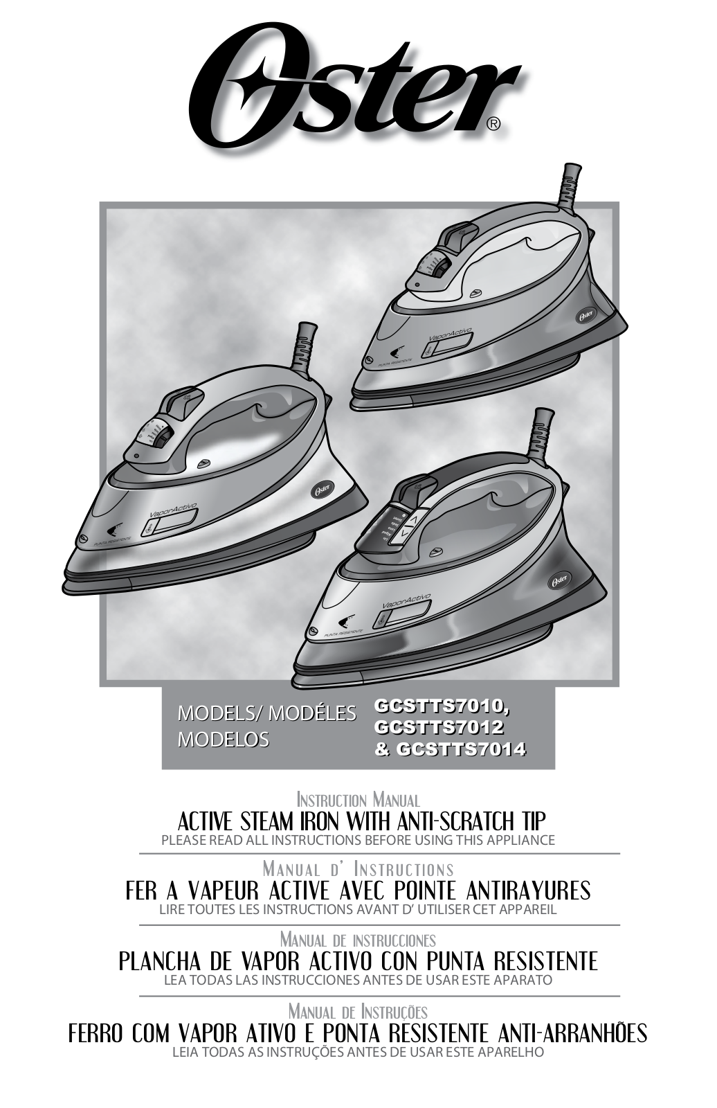 Oster GCSTTS7014, GCSTTS7010, GCSTTS7012 User Manual