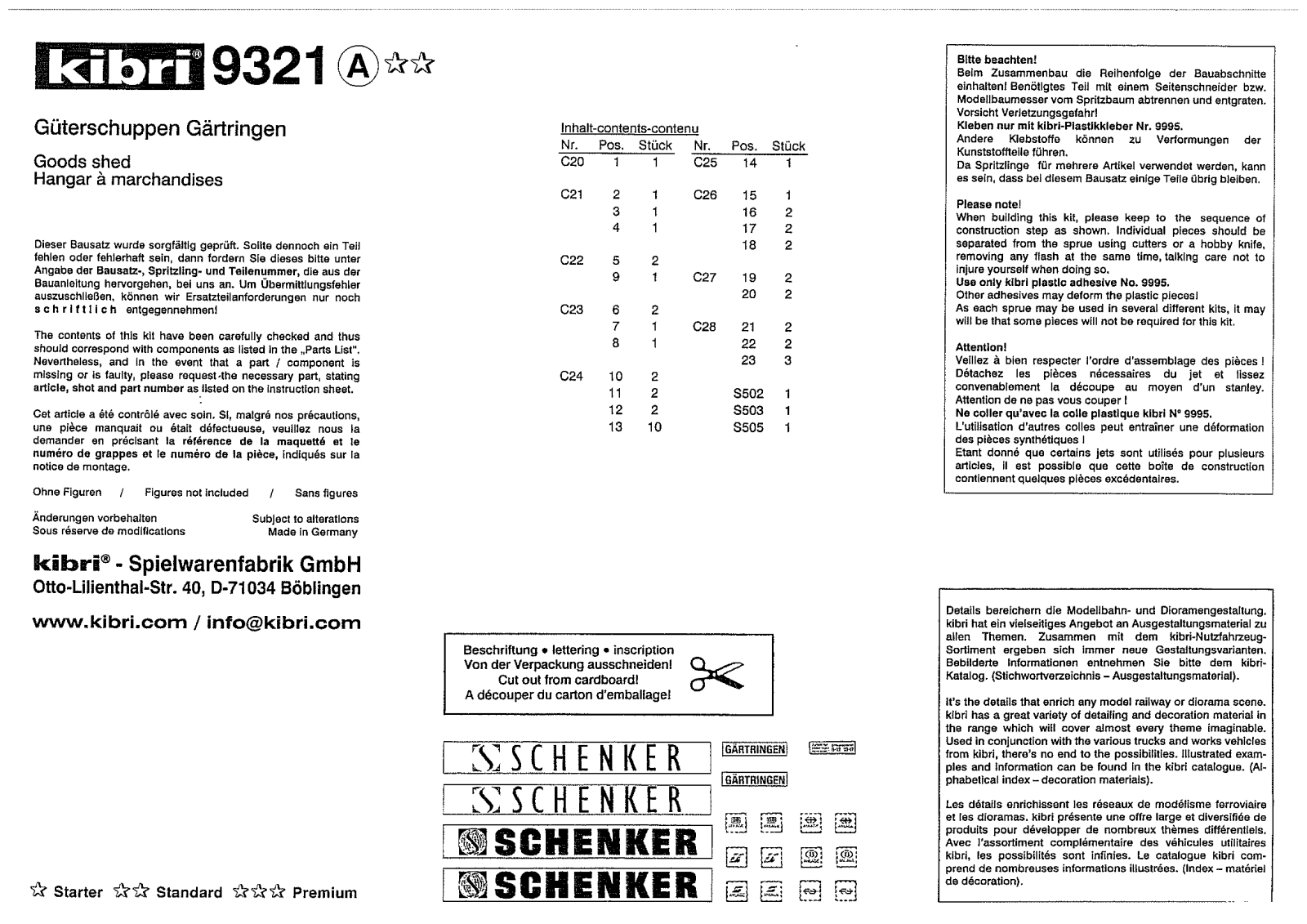 Kibri 9321 User Manual