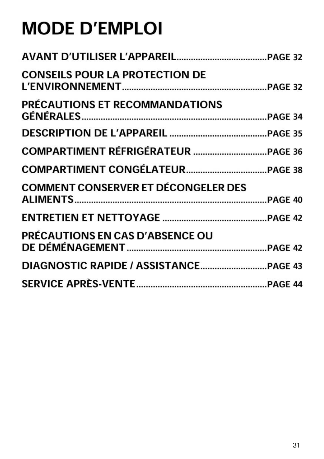 Whirlpool CFS 700 S, CFS 710 S GB User Manual