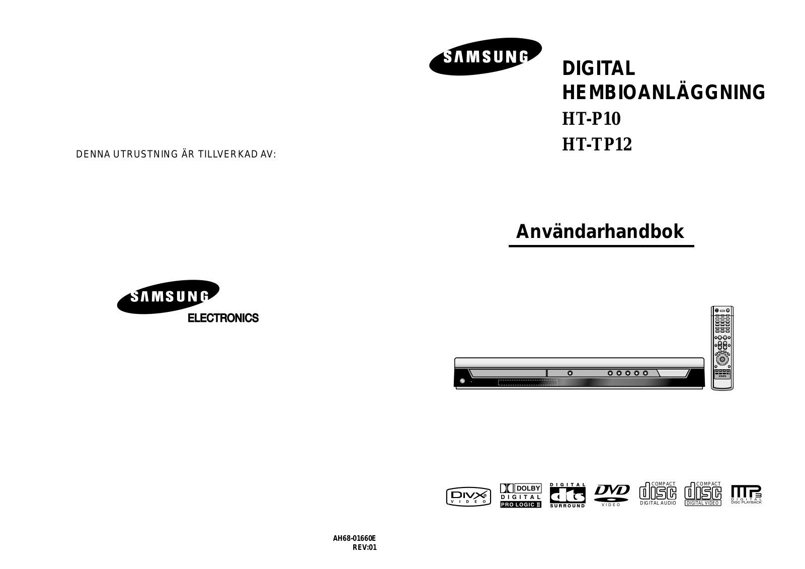 Samsung HT-P10 User Manual