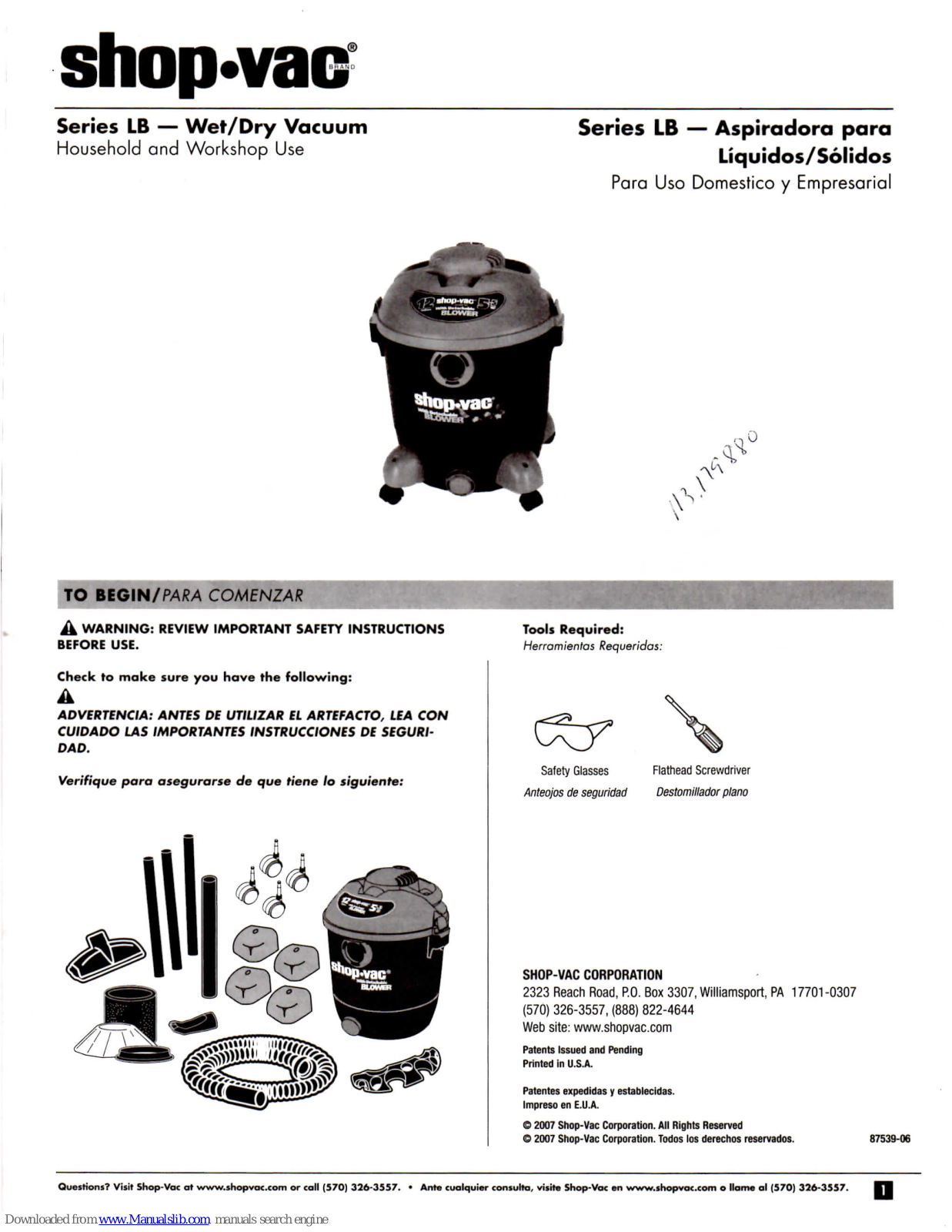 Shop-Vac LB Series User Manual