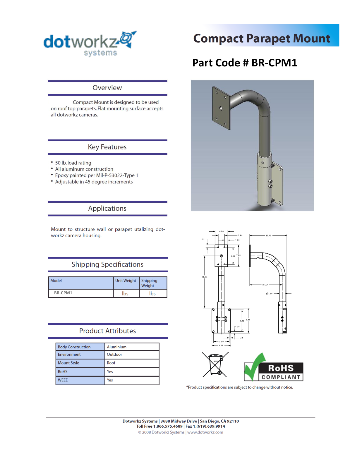 Dotworkz BR-CPM1 Specsheet - ManualMachine.com
