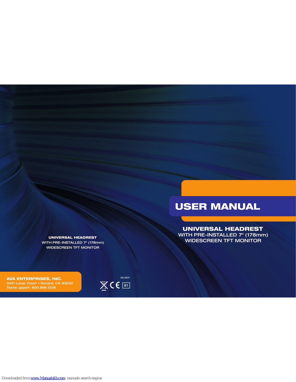 AVA Enterprises Universal Headrest User Manual - ManualMachine.com