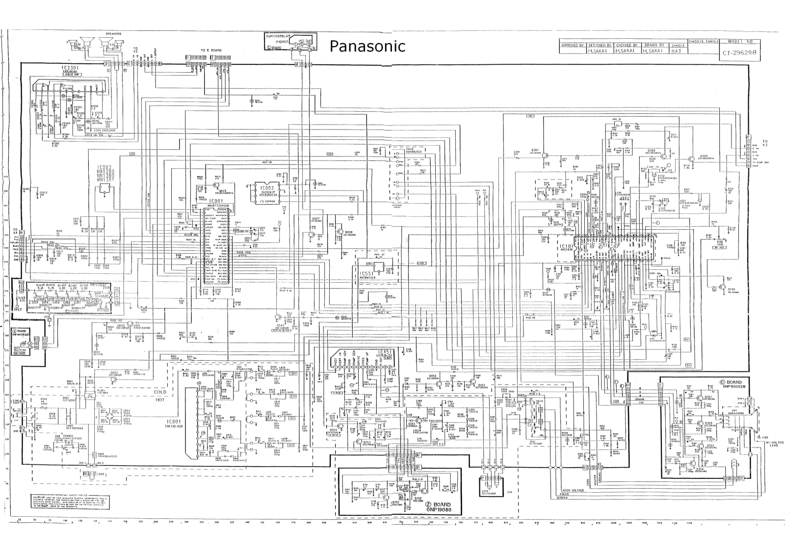 Panasonic CT-2962RB Schematic