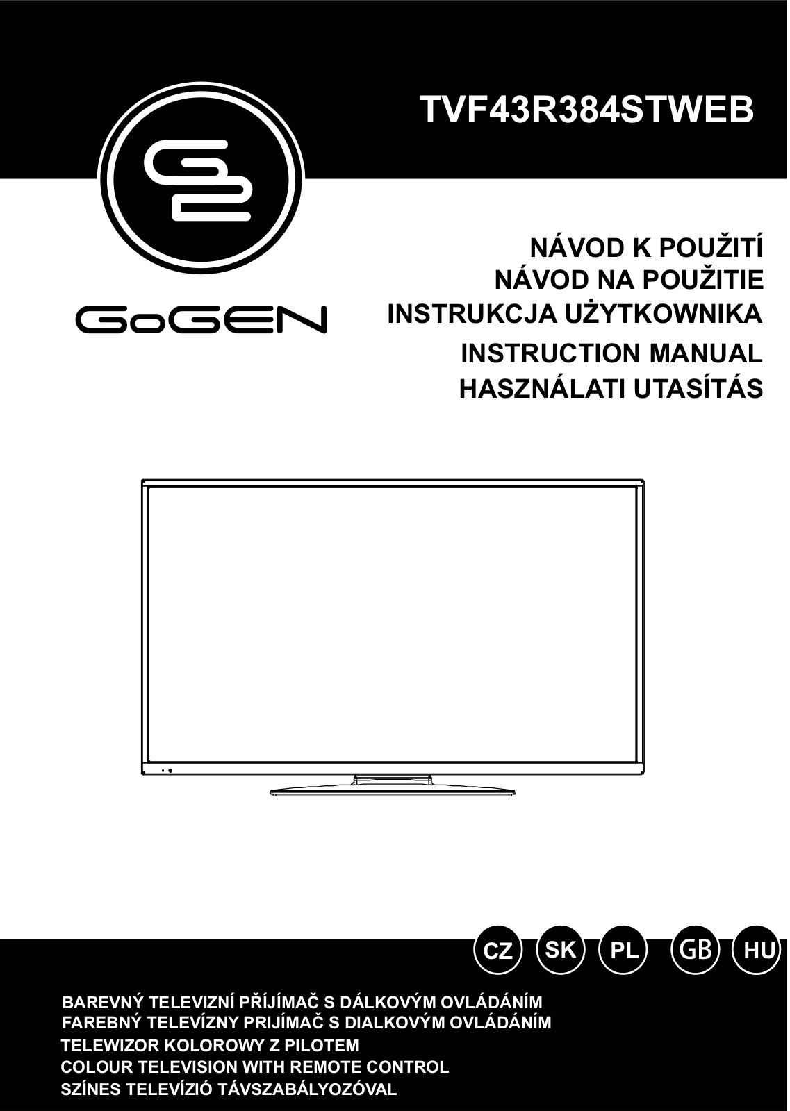 Gogen TVF 43R384 STWEB Operating Instructions