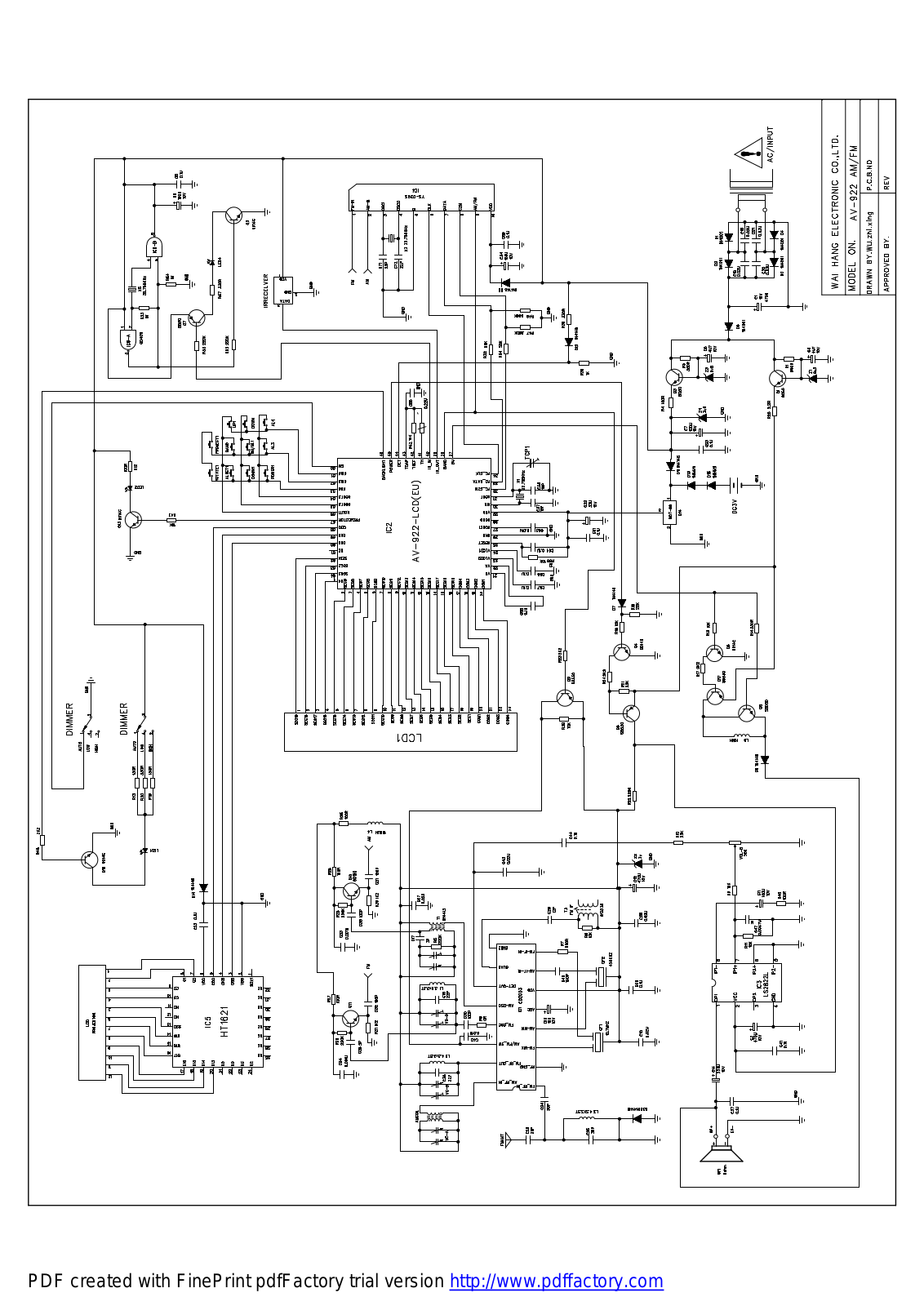 Vitek VT-1401, VT-3515NEW Schematic