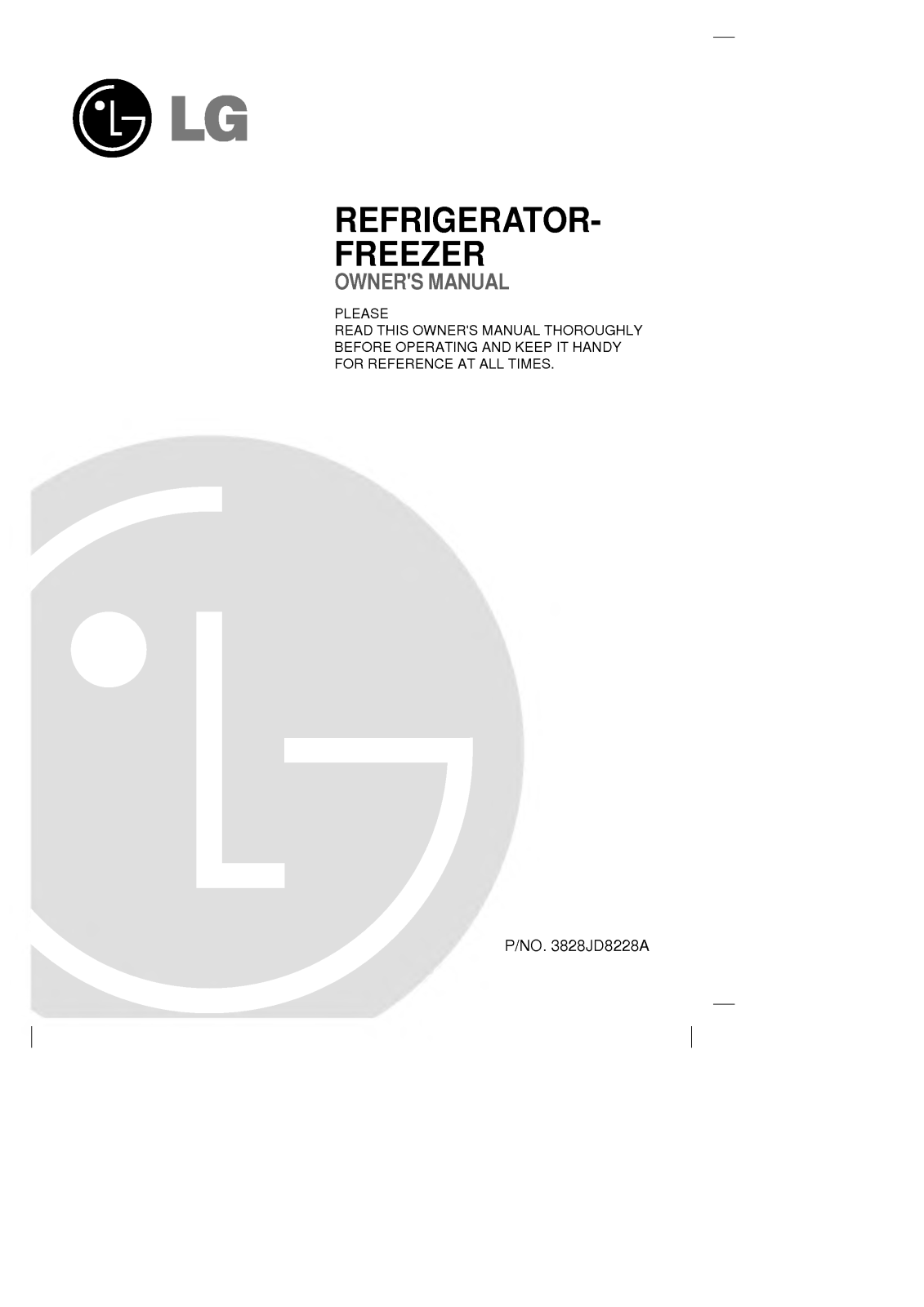 LG GR-622DE User Manual