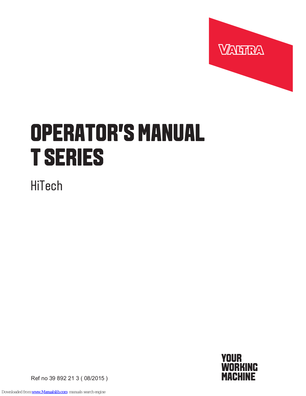 Valtra T144 H, T154 H, T174e H, T194 H, T214 H Operators Manual