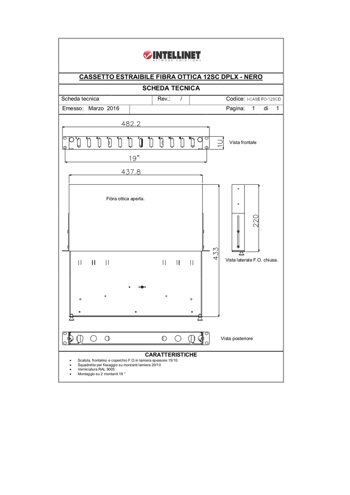 Intellinet I-CASE FO-12SCD Drawing - ManualMachine.com