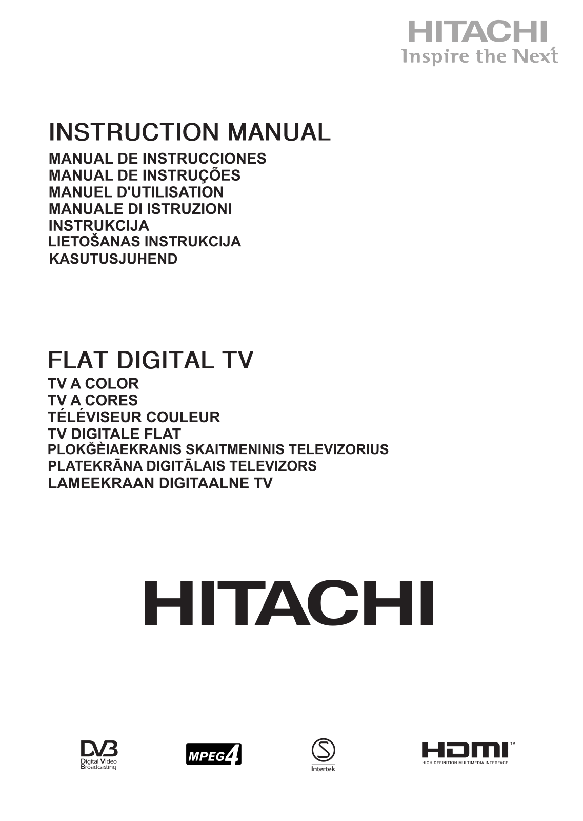 Hitachi 43HK4W04, 49HK4W04 User Manual