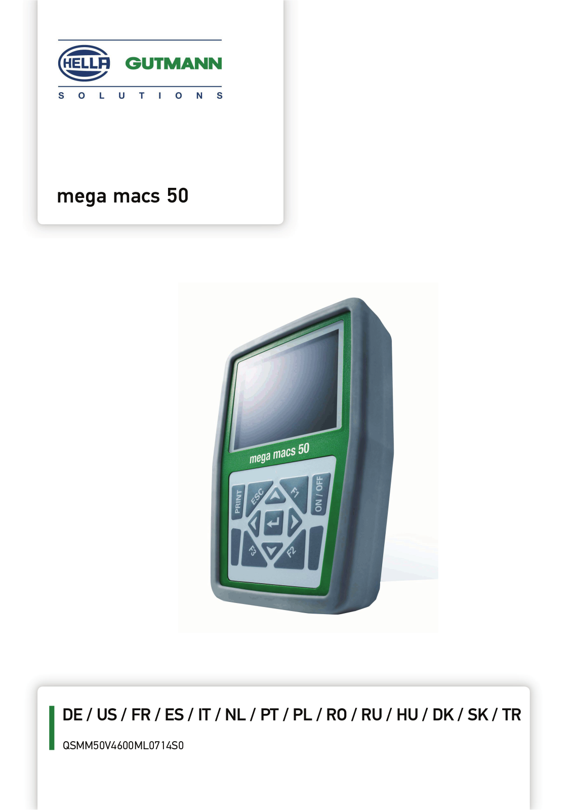 Hella Gutmann mega macs 50 Quick Start Manual - ManualMachine.com