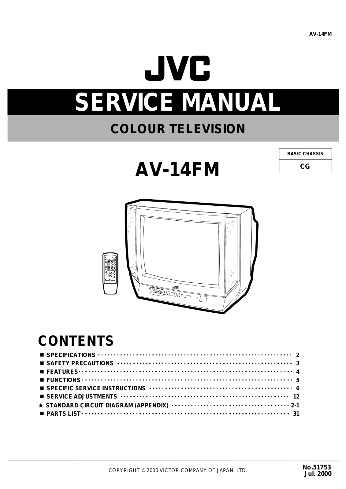 JVC AV-14FM Service manual