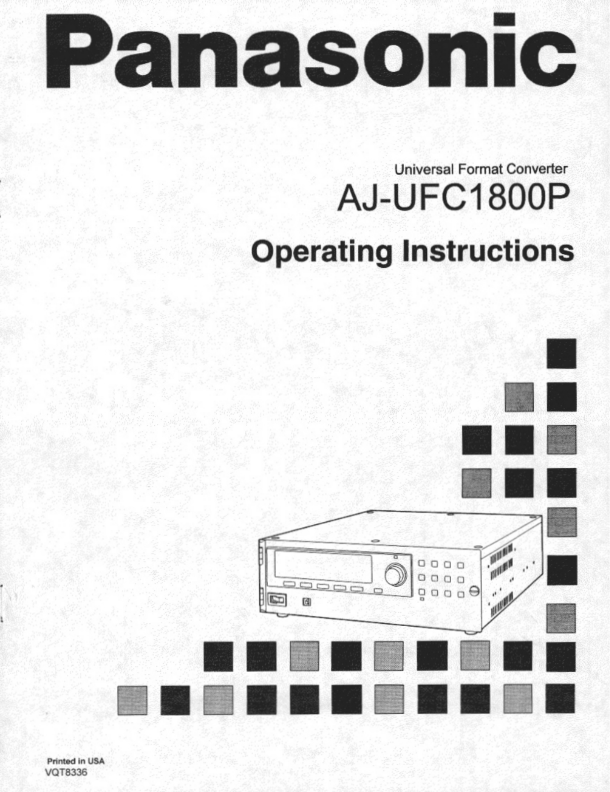 Panasonic aj-ufc1800p Operation Manual