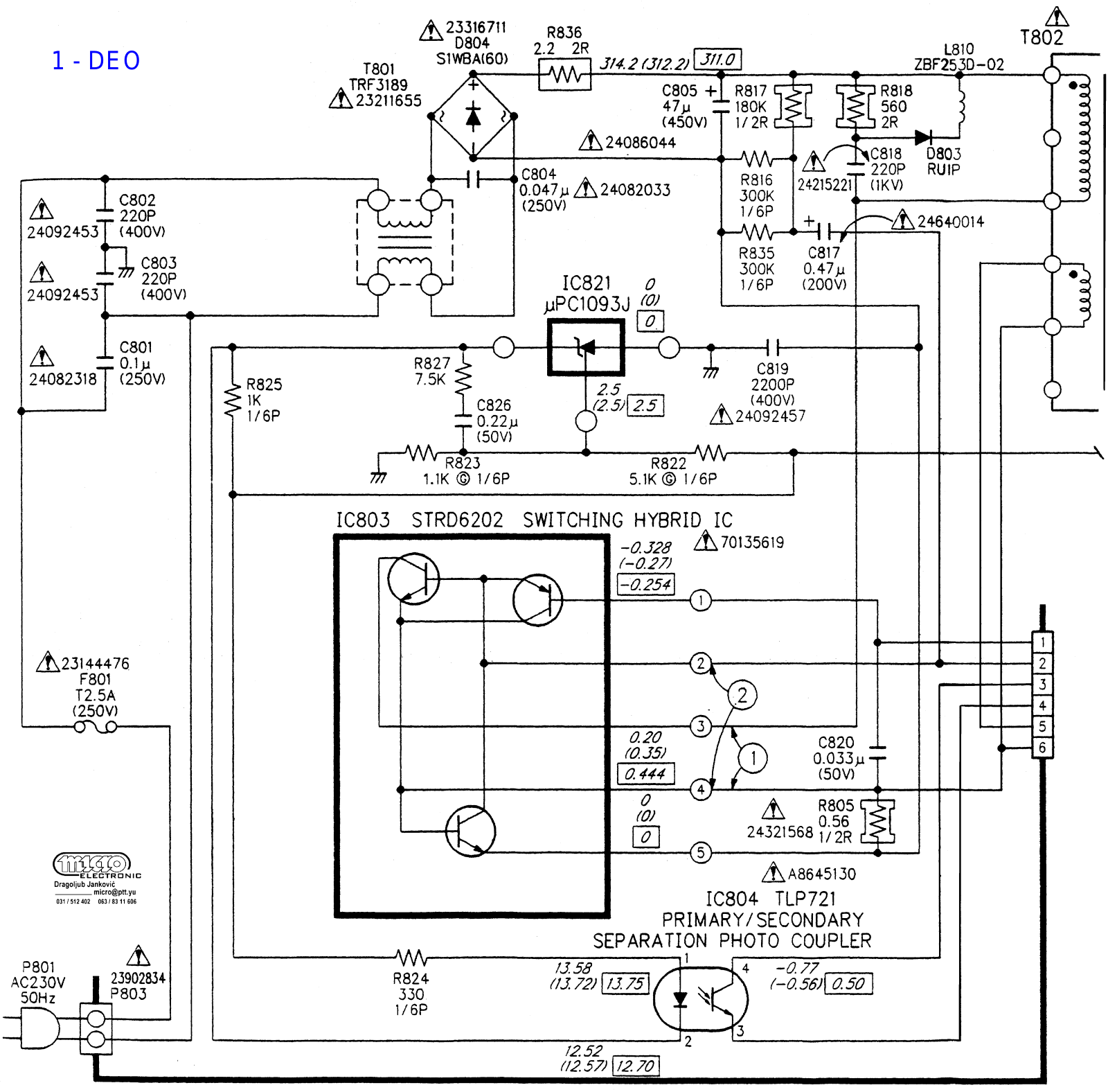 TOSHIBA TVR 6151, DVR 6651 Diagram