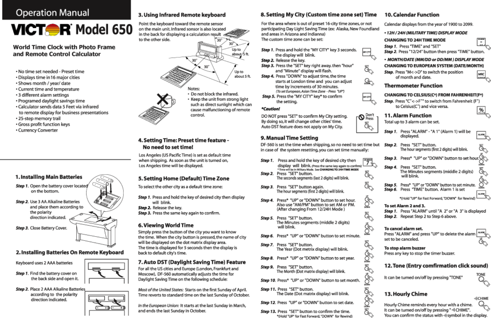 Victor Technology 650 User Manual