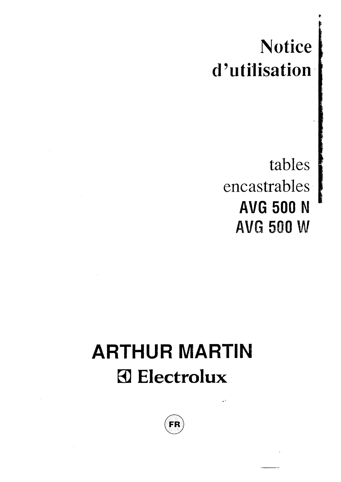 Arthur martin AVG500W User Manual