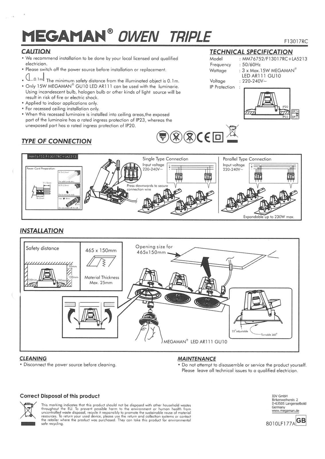 Megatron MT76752 User guide