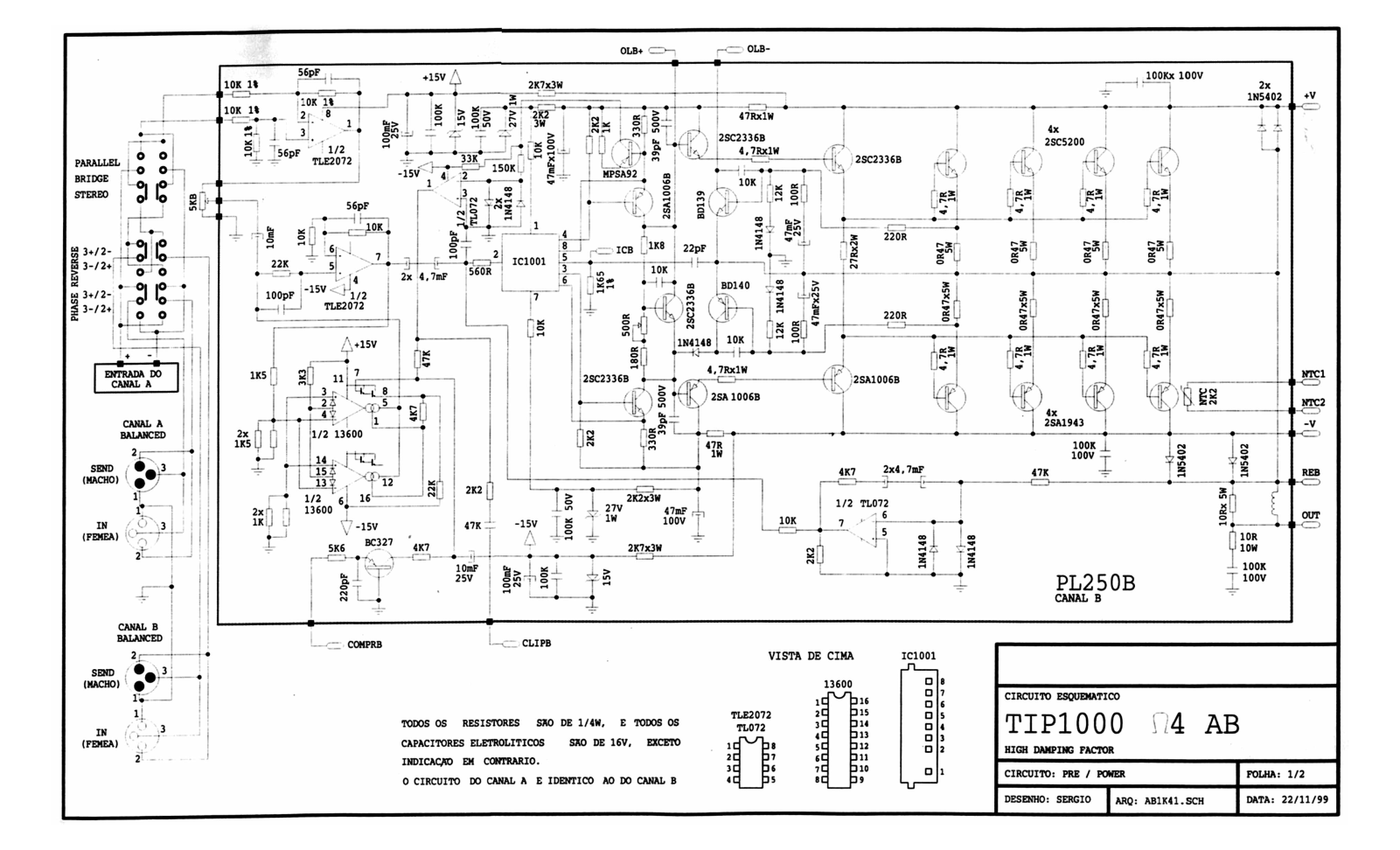 CICLOTRON TIP1000 AB4 I Schematic