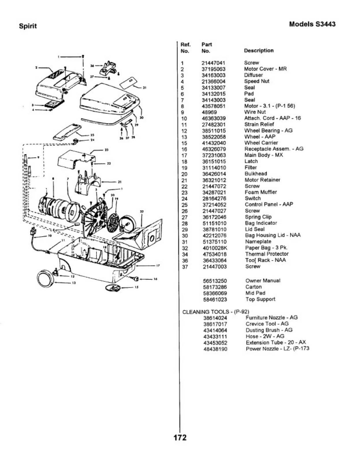 Hoover S3443 Owner's Manual