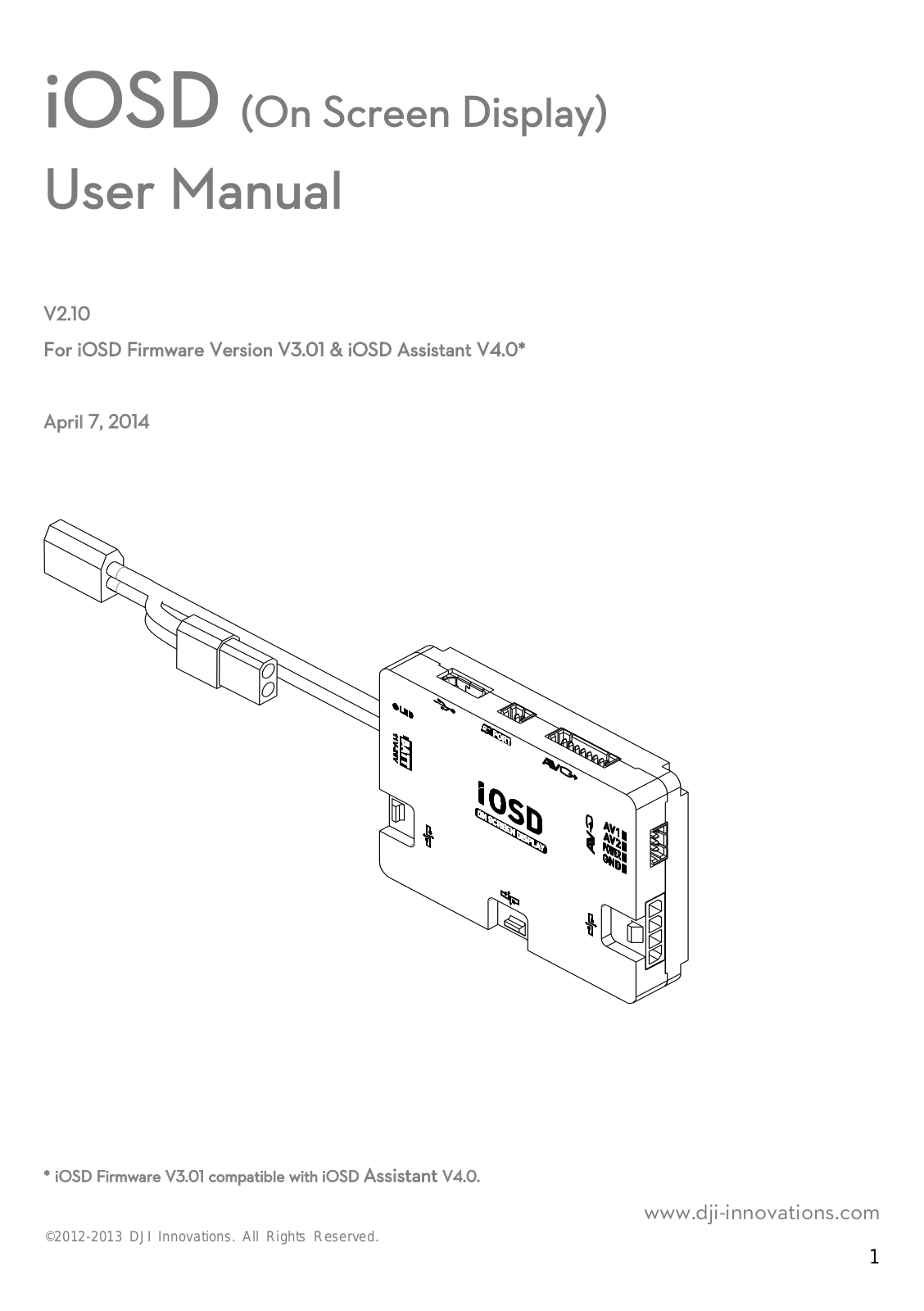 DJI iOSD MARK II User Manual