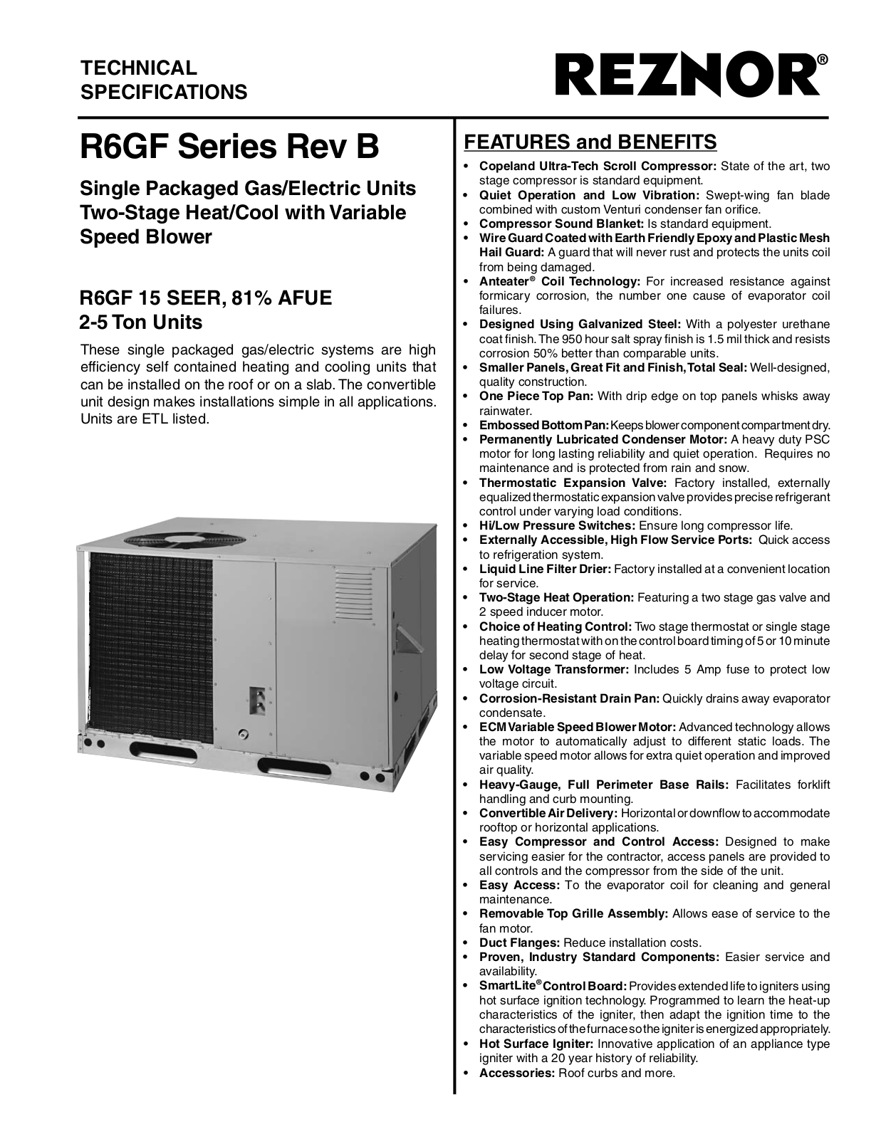 Reznor R6GF-X24K080XB User Manual