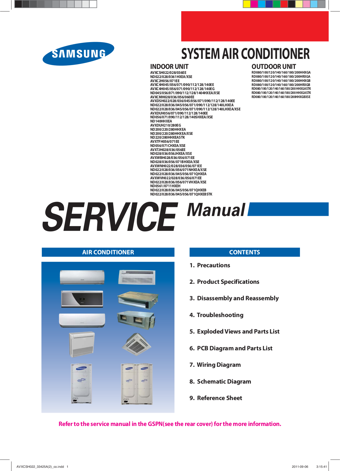 Samsung ND022HXSE, AVXCSH022EE, ND028HXSE, ND0361HXSE, AVXC2H056EE Service Manual