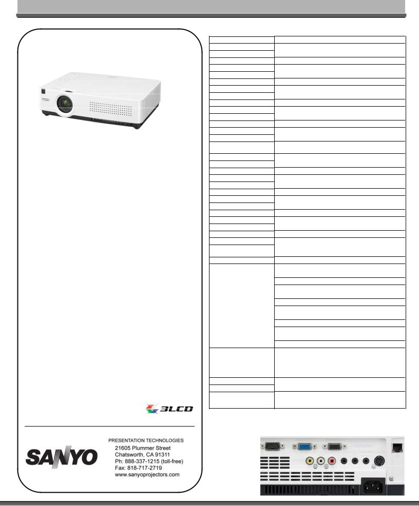 Sanyo PLC-XU350, PLC-XU350A User Manual