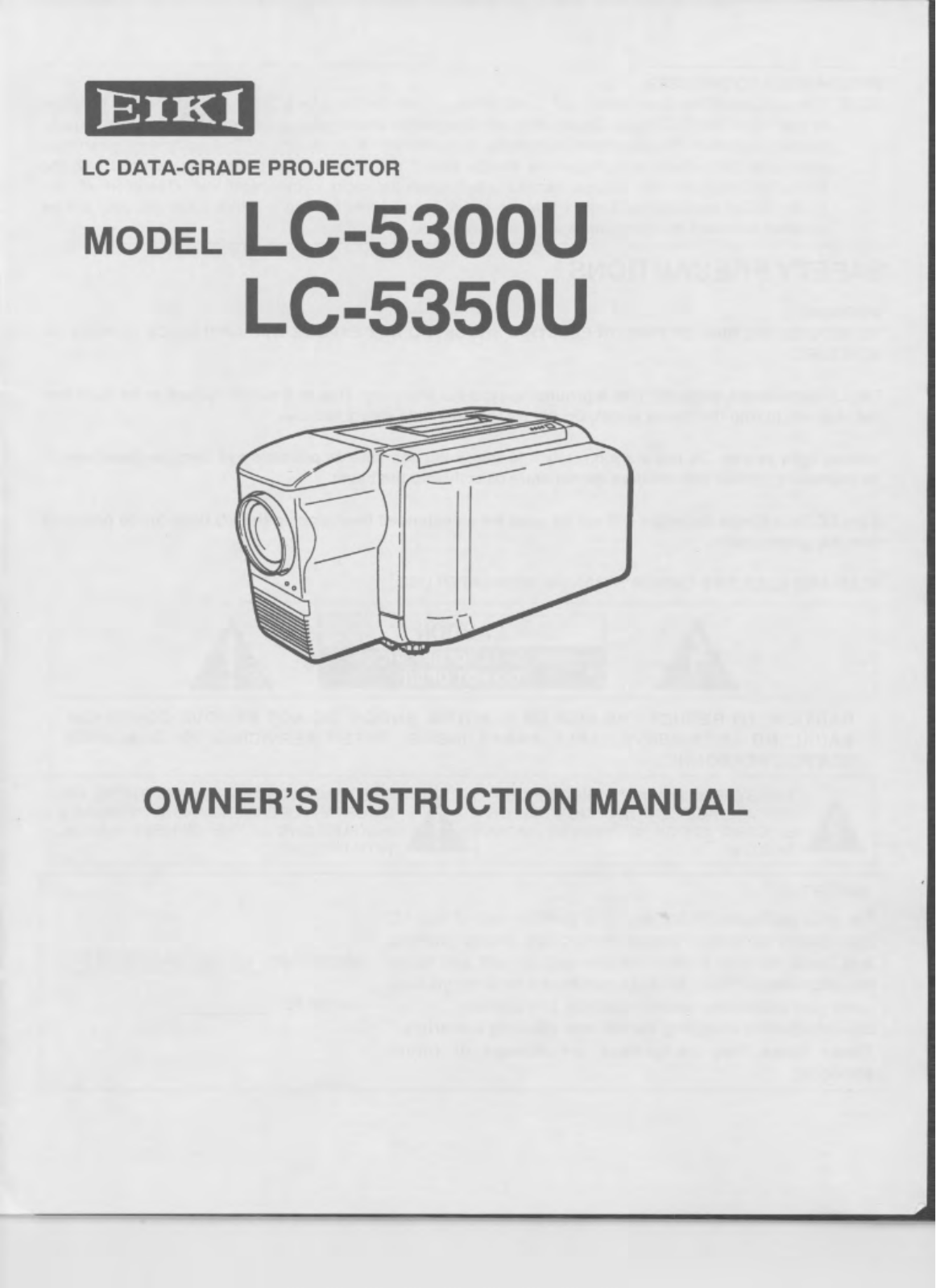 Eiki LC-5350U, LC-5300U User Manual