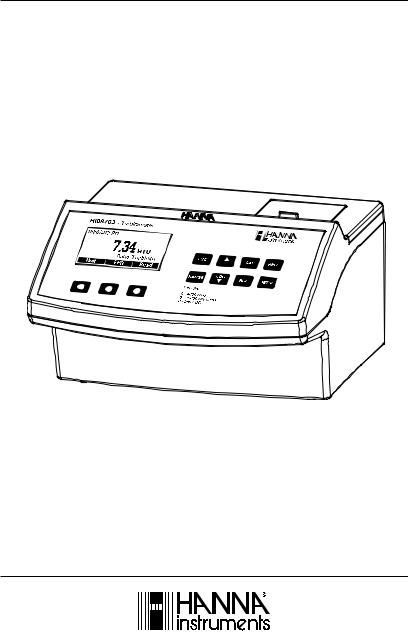 Hanna Instruments HI 88703 User Manual