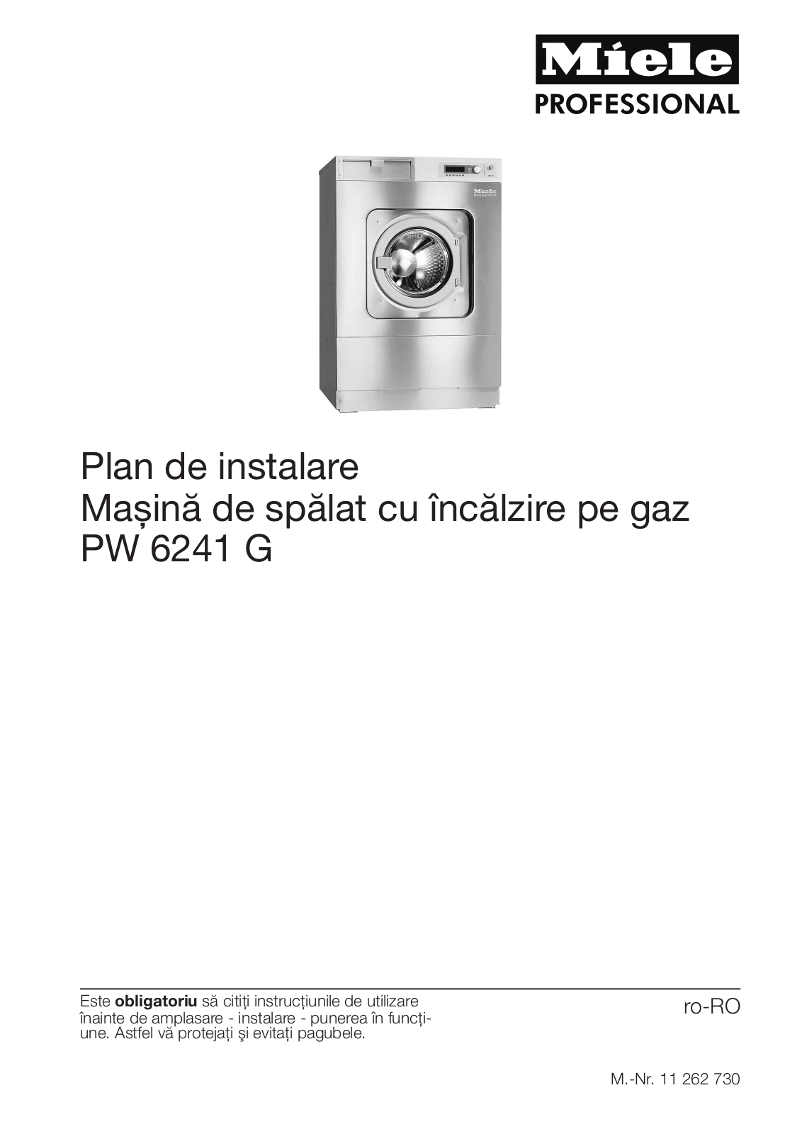 Miele PW 6241 G Plan de instalare