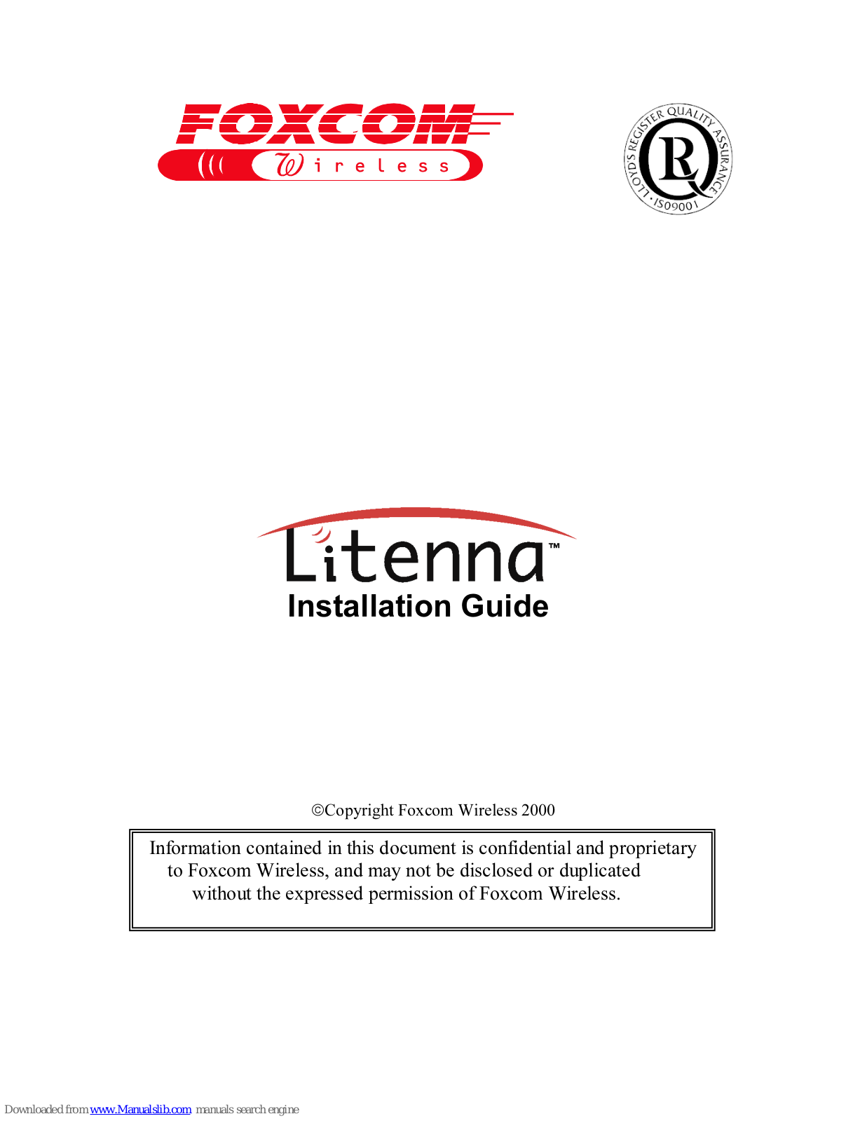 Foxcom Litenna Installation Manual