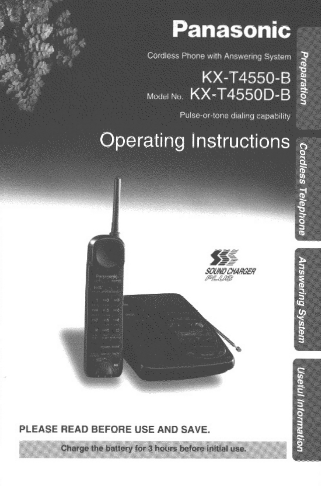 Panasonic kx-t4550, kx-t4450 Operation Manual