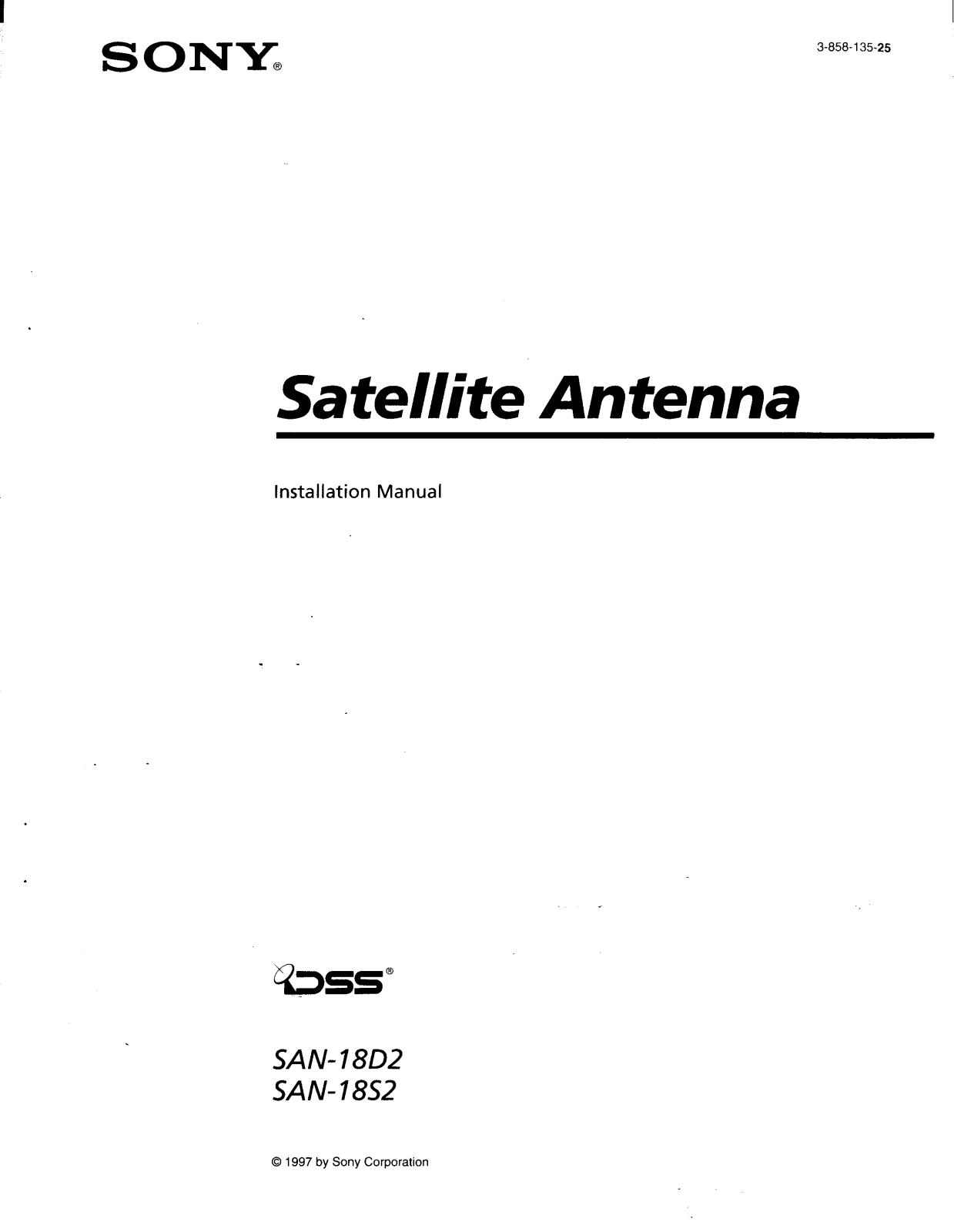 Sony SA-N18D2 User Manual