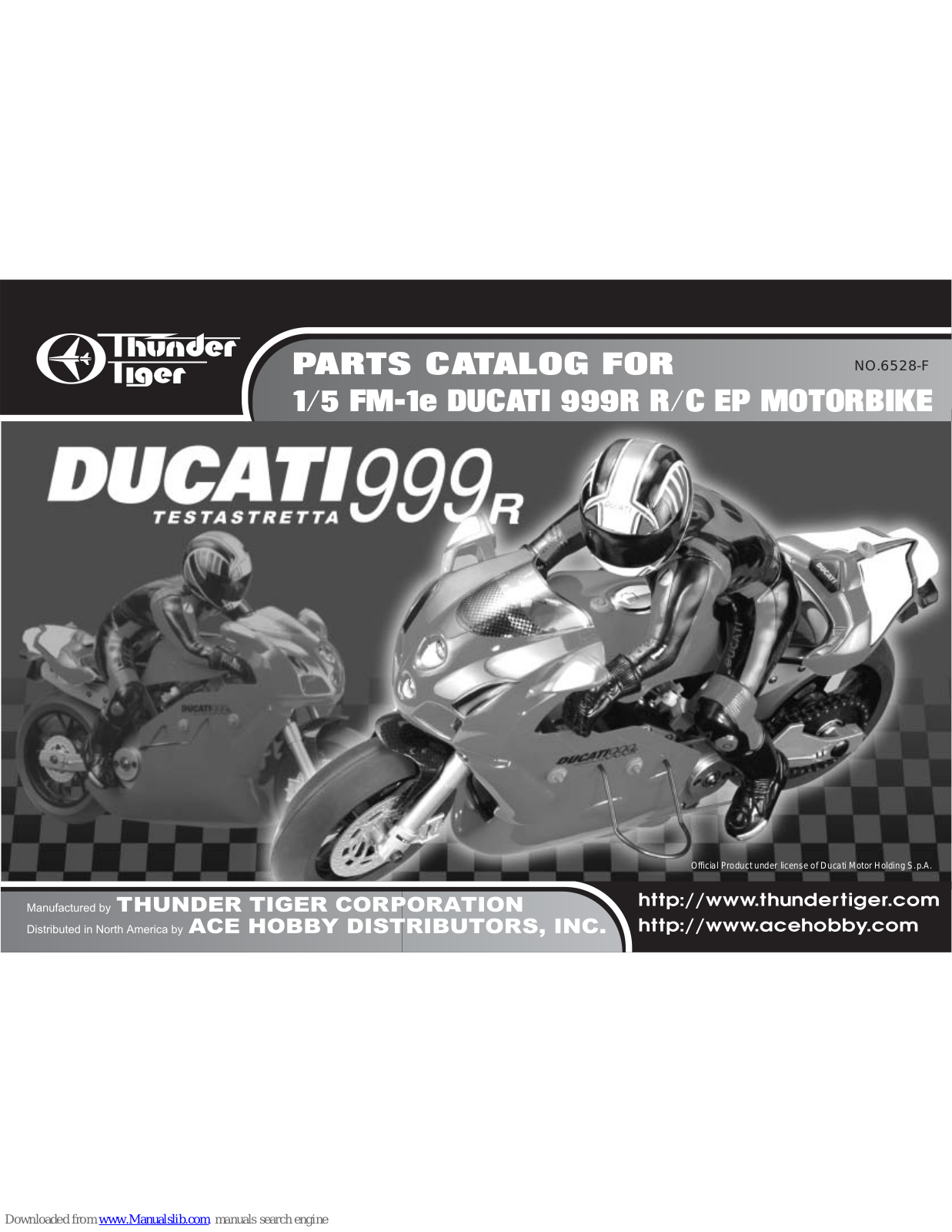 THUNDER TIGER DUCATI 999R Testastretta, 6528-F Parts Catalog