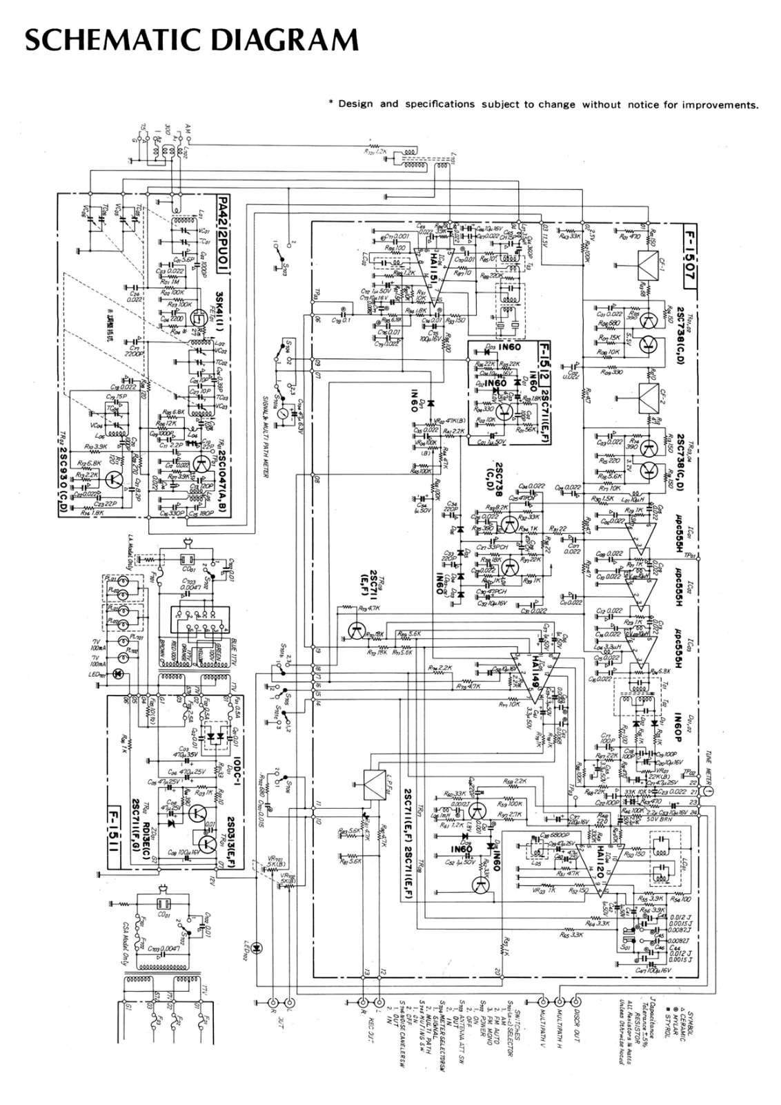 Sansui TU-7700 Schematic