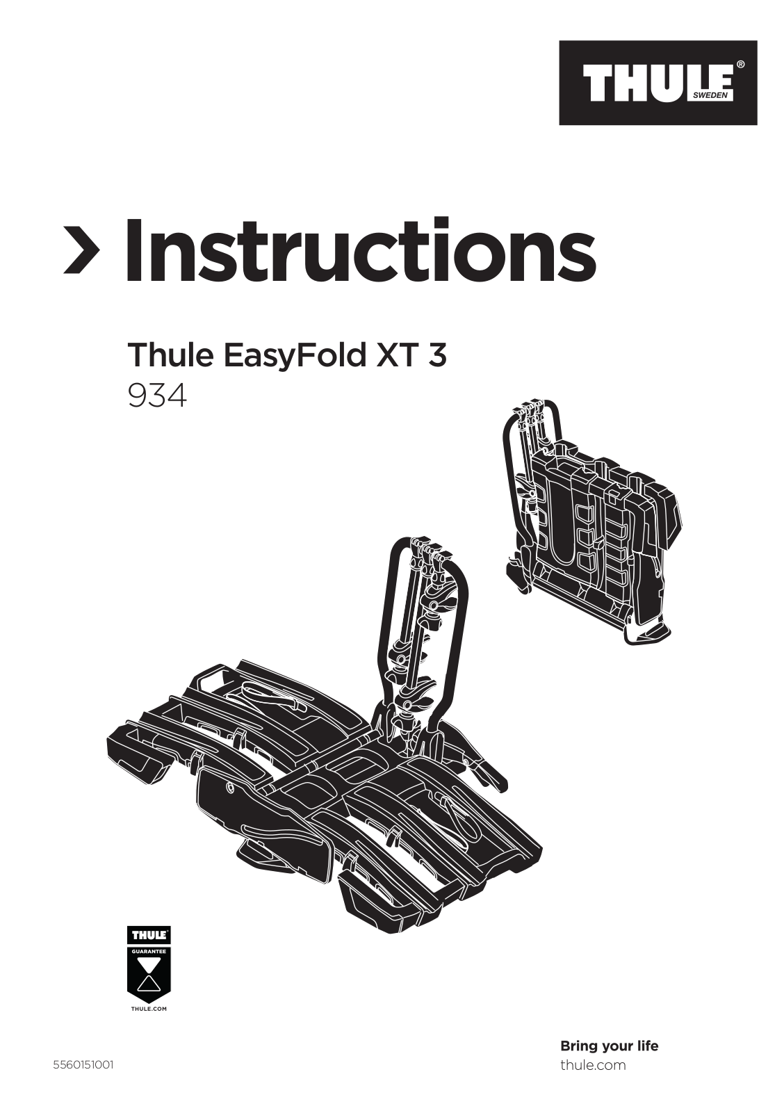 Thule EasyFold XT 3, 934 User guide - ManualMachine.com