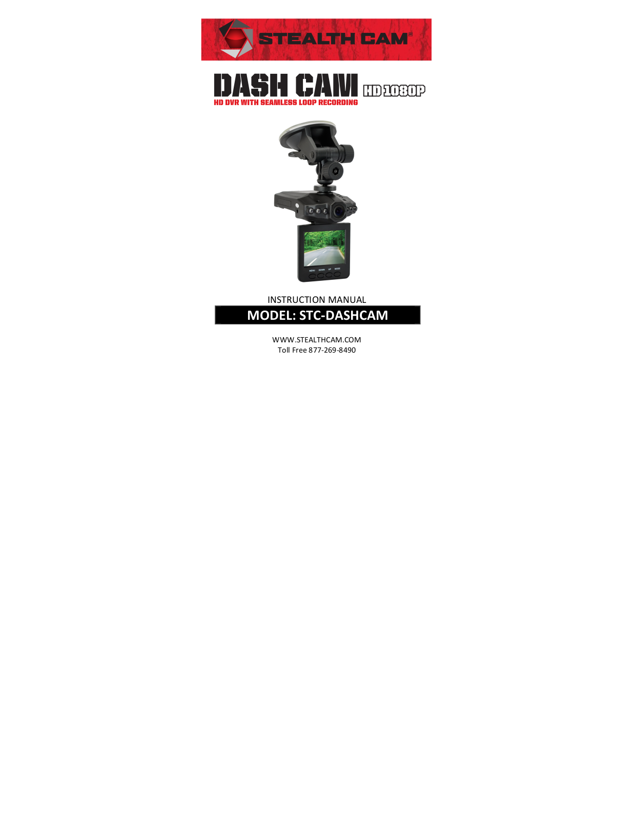 Stealth Cam STC-DASHCAM User Manual