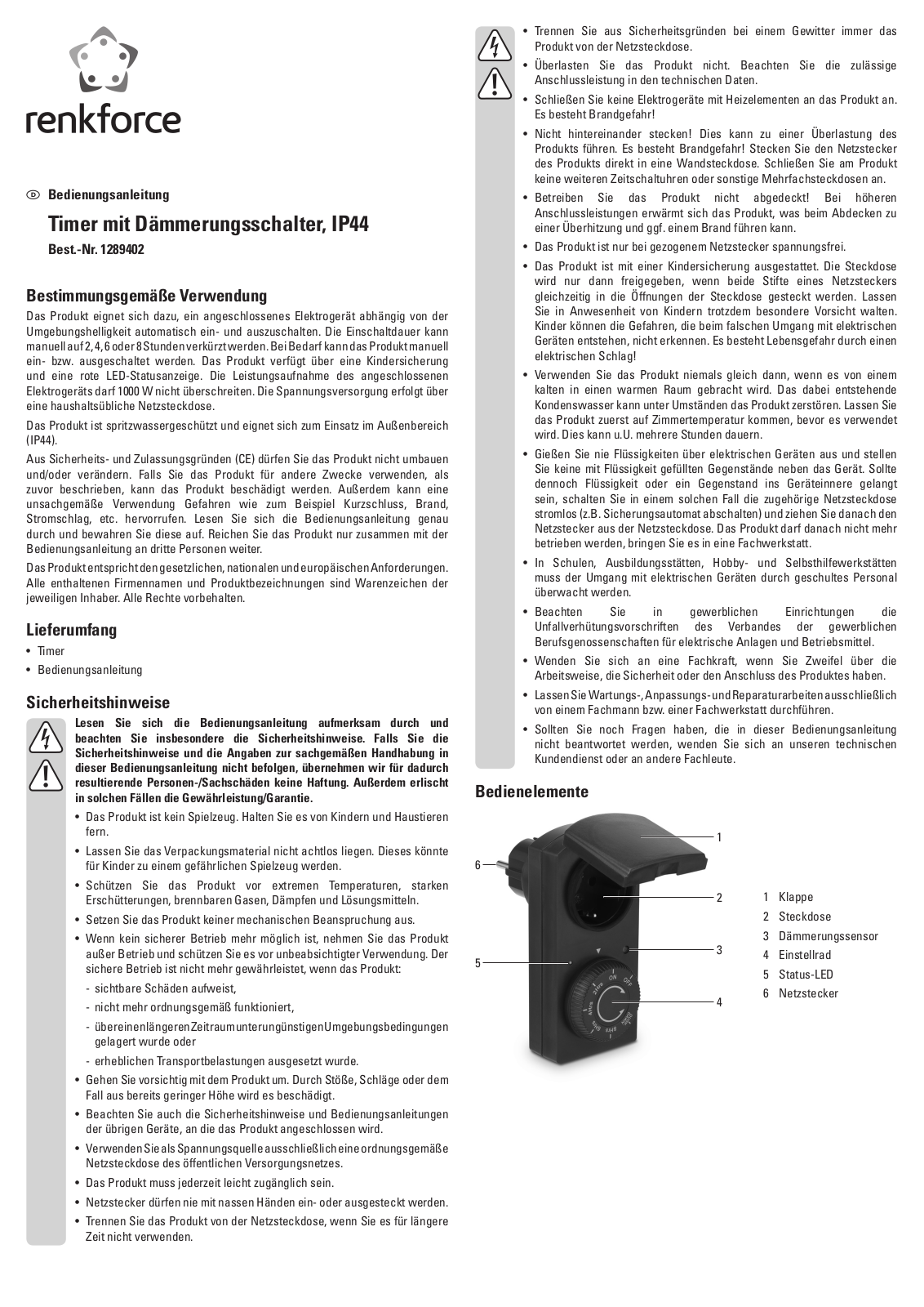 Renkforce EMT446MD User guide