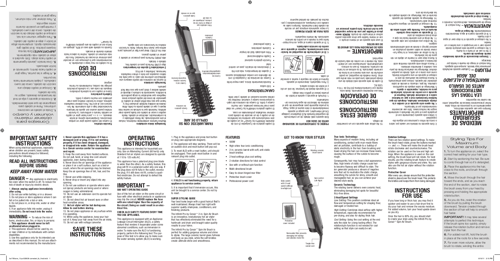 Conair BC178BCRW User Manual