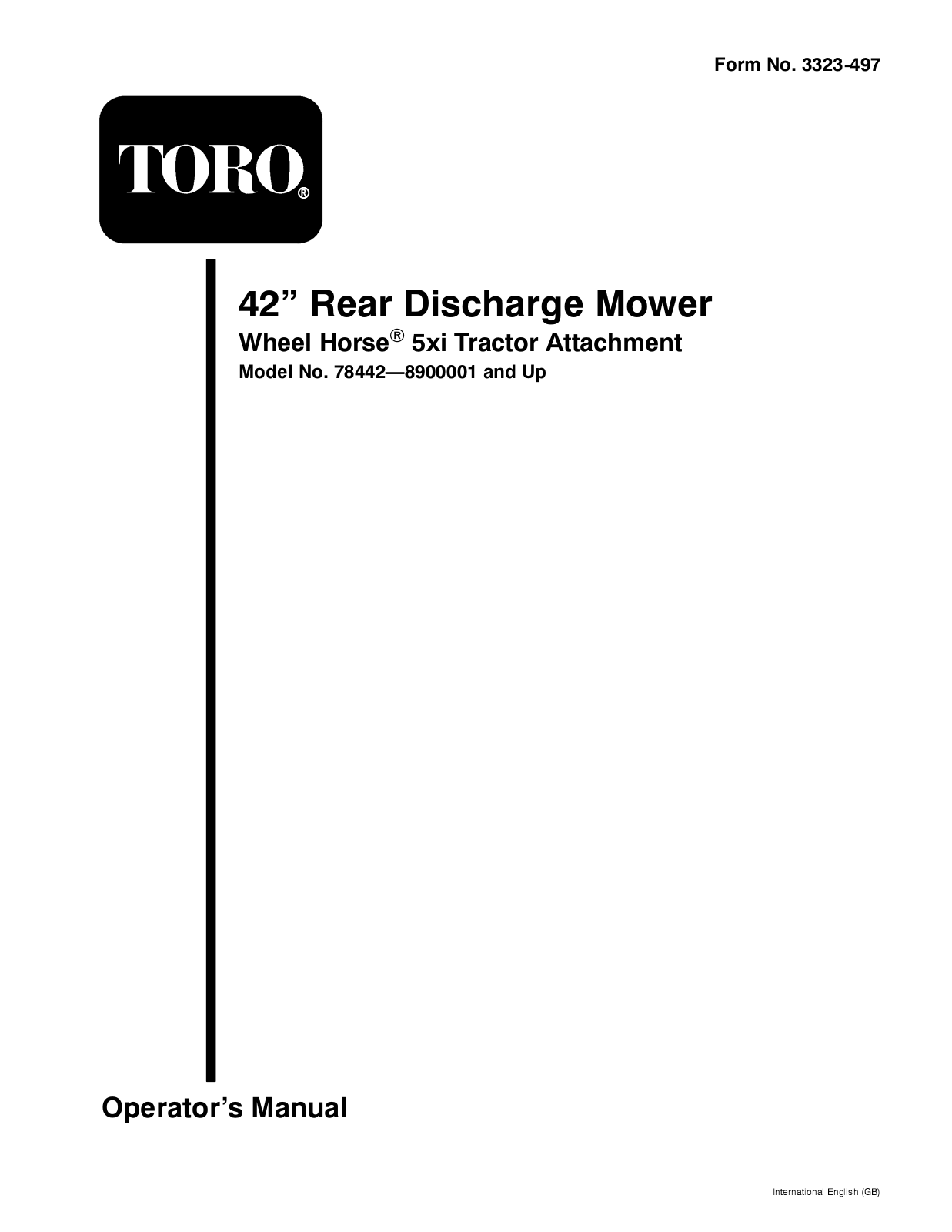 Toro 78442 Operator's Manual