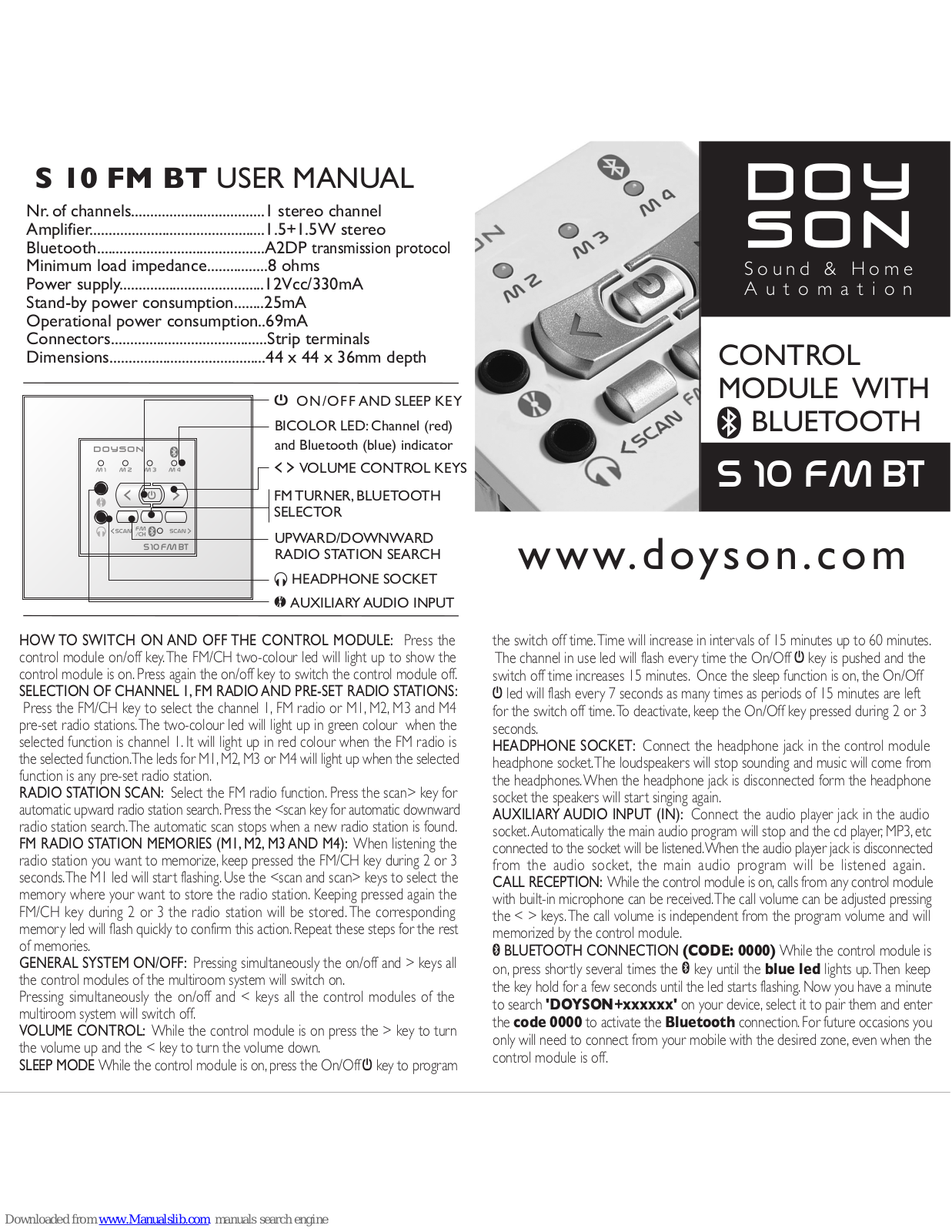 Doyson S 10 FM User Manual - ManualMachine.com