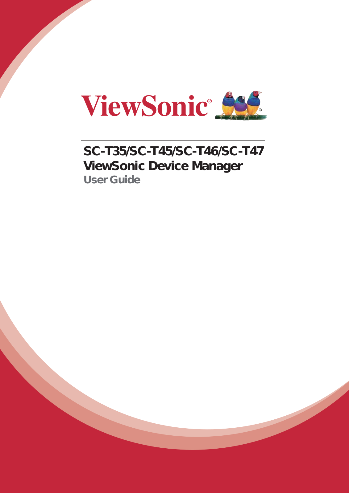 Viewsonic SC-T47, SC-T46, SC-T35, SC-T45 User Manual