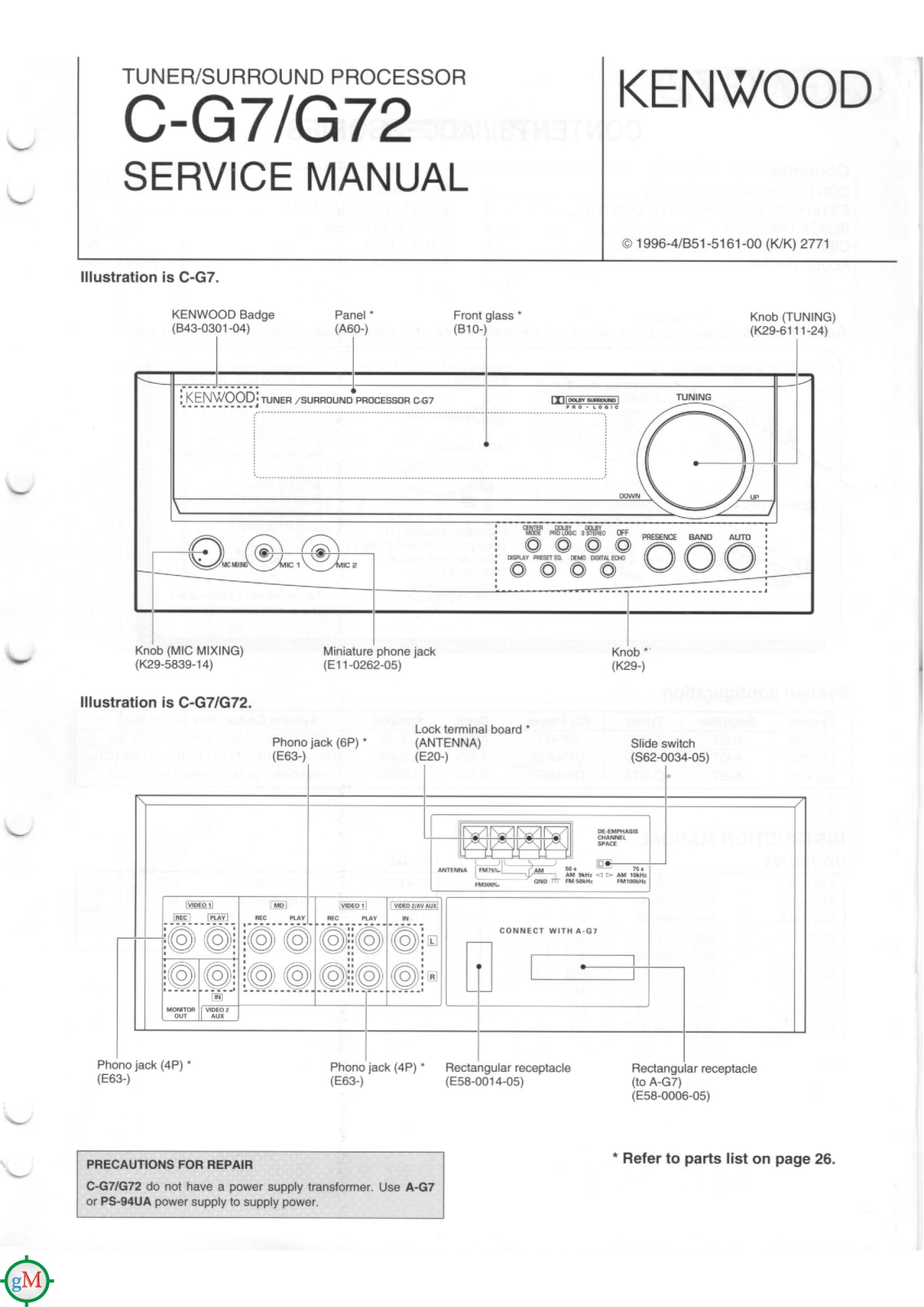 Kenwood C-72 Service manual