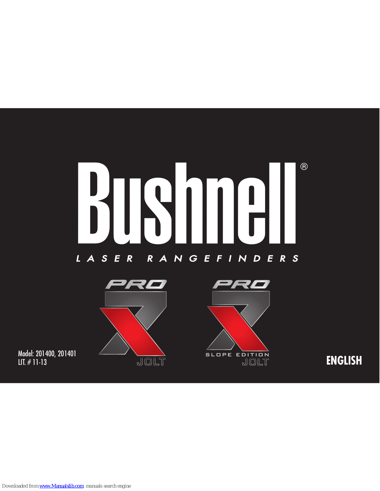 Bushnell Pro X7 Jolt 201400, Pro X7 Jolt 201401 User Manual