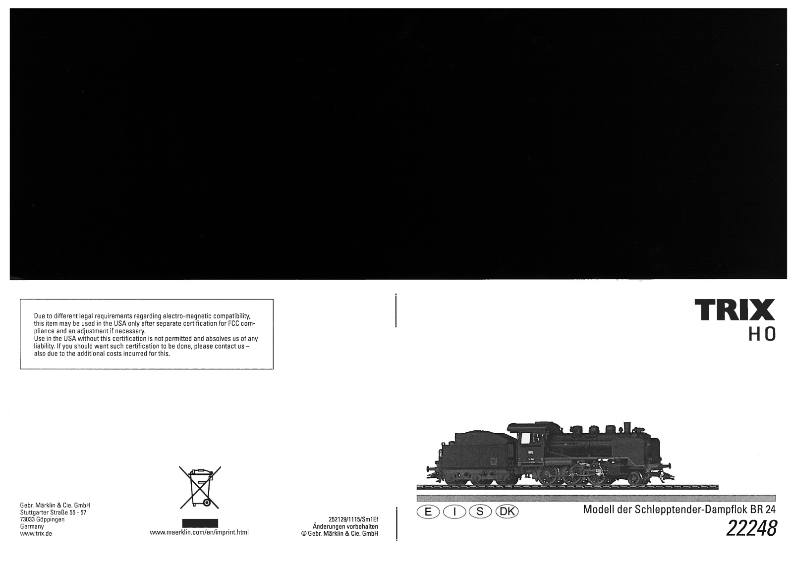 TRIX BR24, 22248 User guide