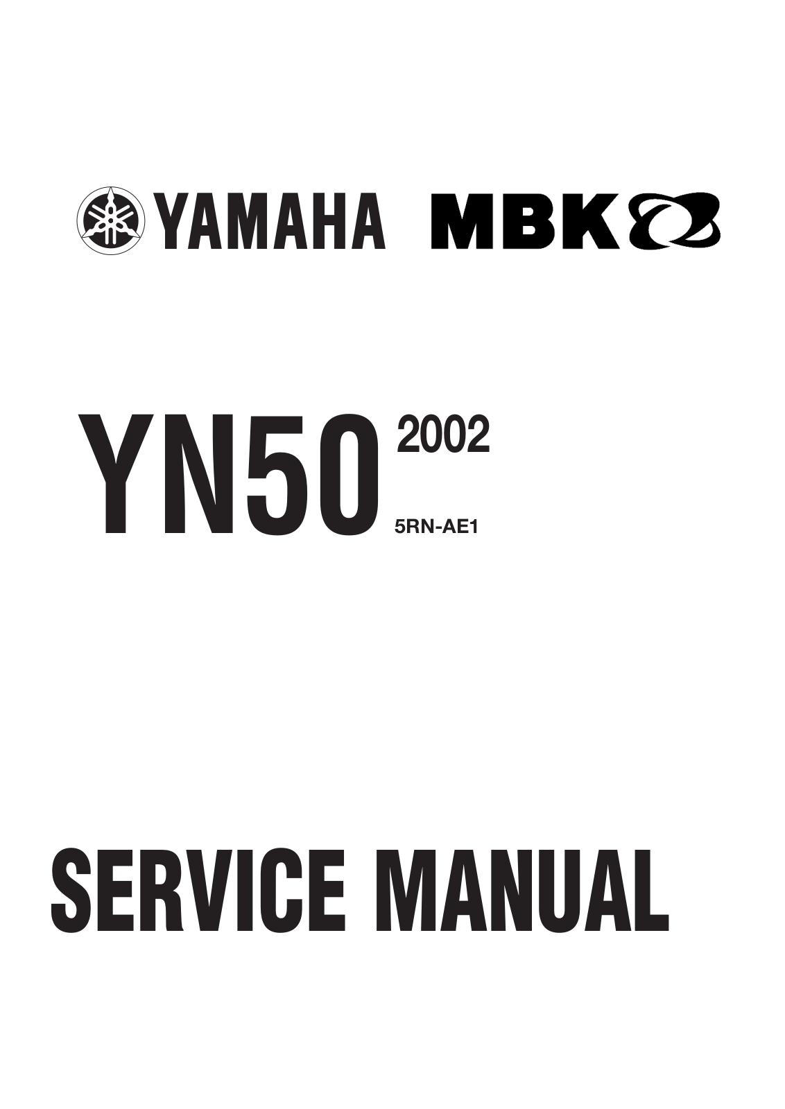 YAMAHA NEOS 50 YN50 2002 User Manual