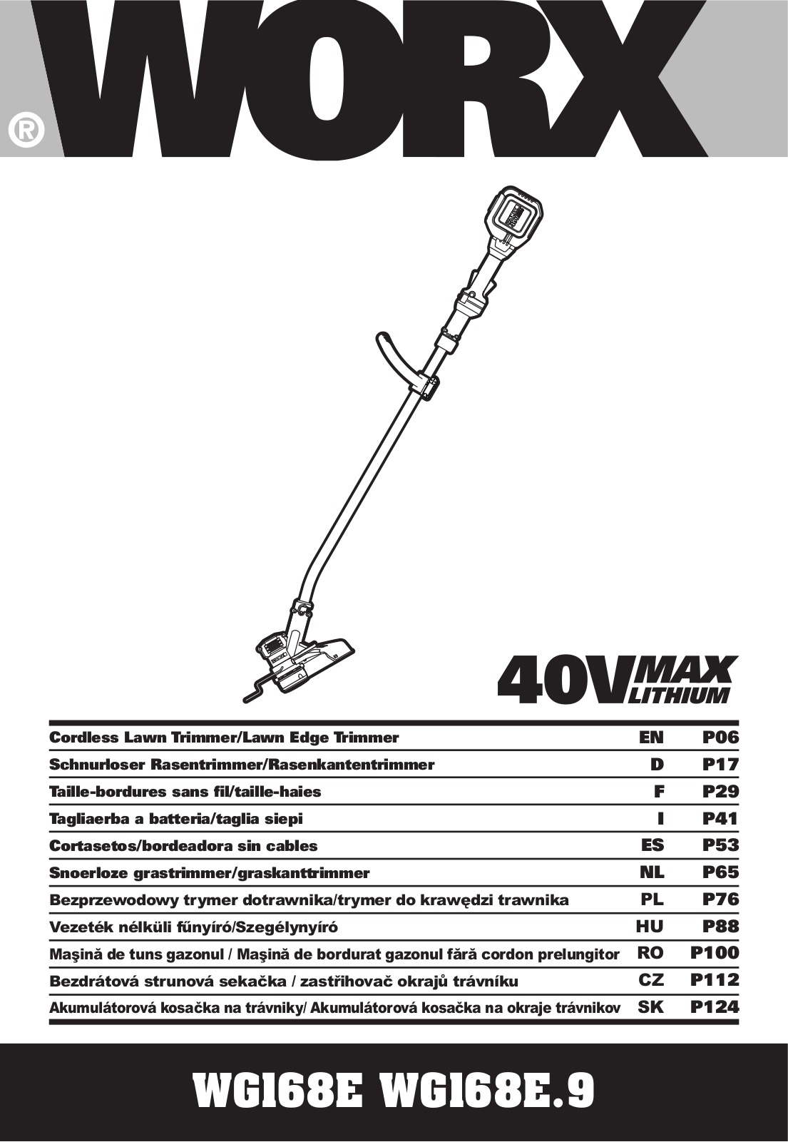 Worx WG168E.9, WG168E User Manual