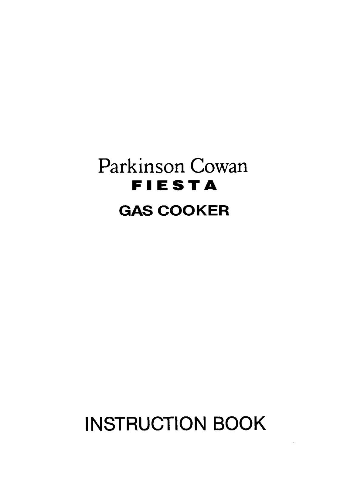 Parkinson cowan Fiesta Instruction book