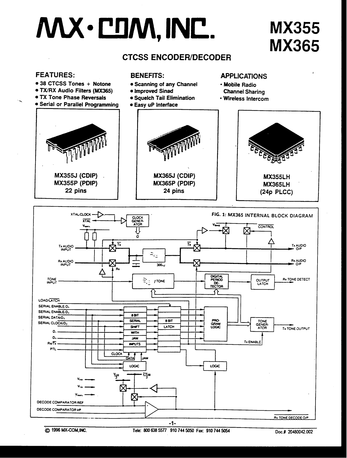 Datasheets MX355 Datasheet - ManualMachine.com