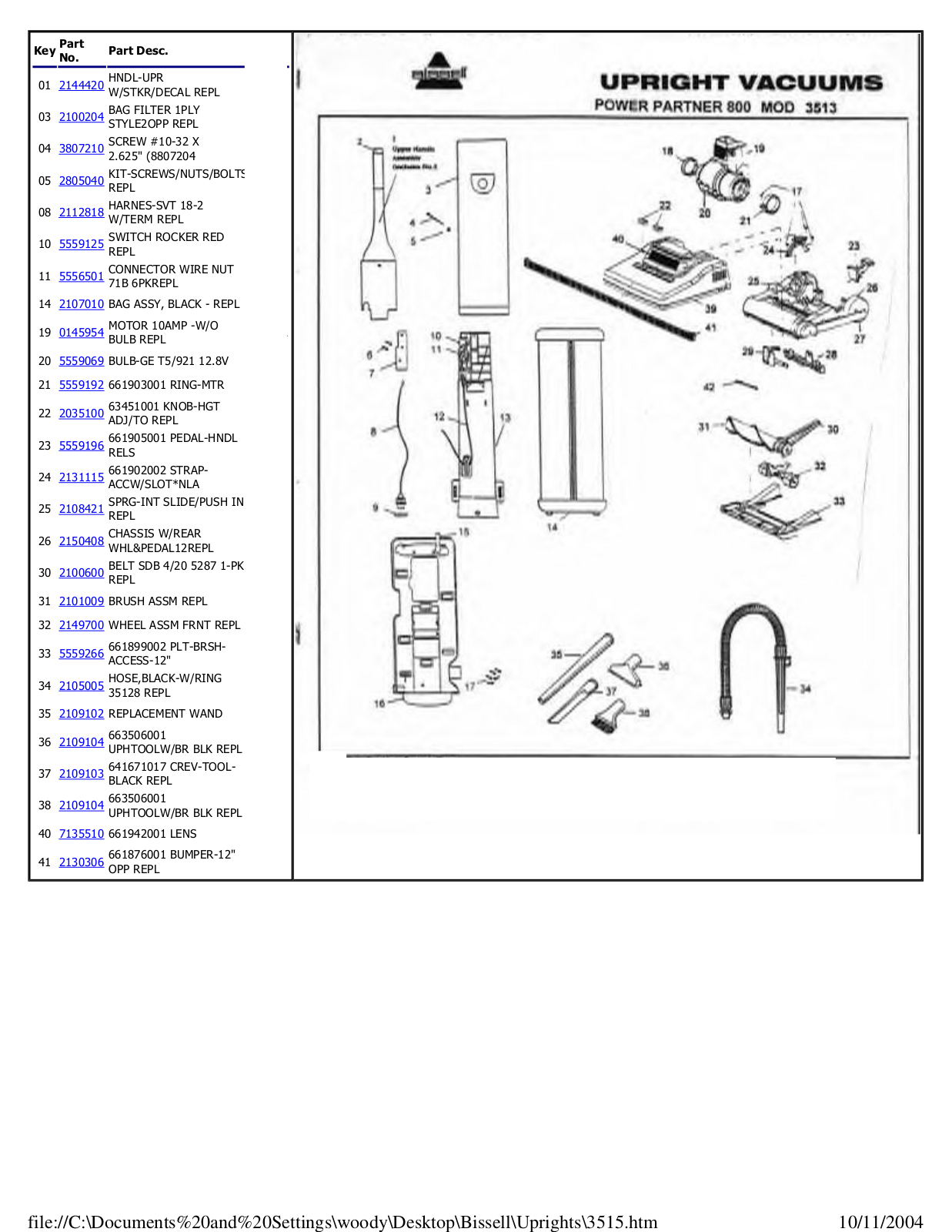 Bissell 3513 Owner's Manual